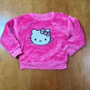 Hello Kitty Fuzzy Pink Kids Hoodie